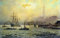 SYlale Leinwand Kunstwerk Bilddruck Abstraktes Gemälde Berühmt Blick auf den Hamburger Hafen im Winter von Georg Schmitz für Flurdekoration 60x90cm