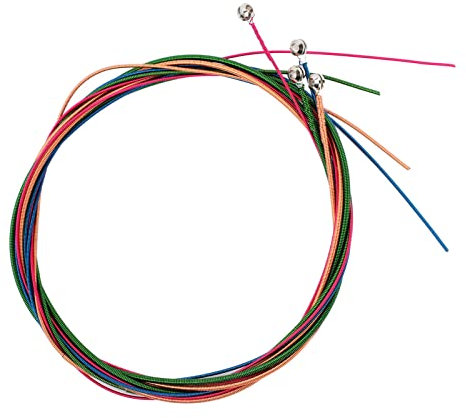 Gitarrensaiten-Set 4-teiliges Set mit farbigen Saiten für E-Bass, Edelstahldraht, Innenkern, farbige Saiten für E-Bass
