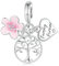Ciondolo Charm Famiglia per Bracciale Pandora, Charm in Argento Sterling 925 a forma di Fiore della Vita come Regalo Gioiello per Donne
