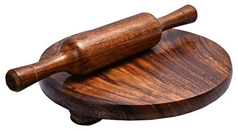 MITRIA TRADERS Chakla Belan Handmade Wooden Rolling Pin 10