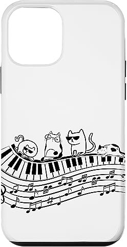 Coque pour iPhone 12 mini Clavier de piano - Clavier de piano chat