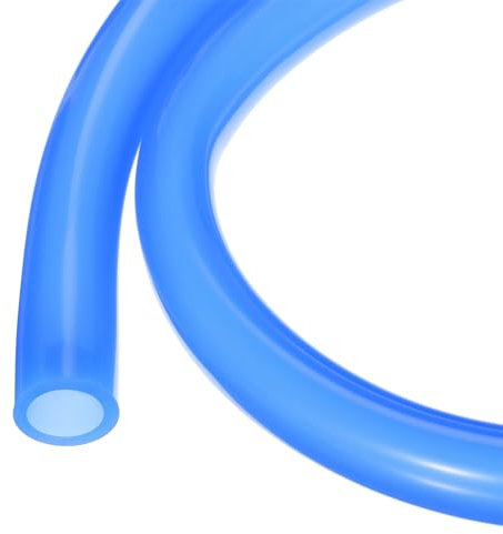 Rebower Silikonschlauch Lebensmittelecht 15.9mm ID x 22.2mm OD, 1 Meter Kondensatschlauch, Transparenter Wasserleitung für Pumpen, Siphons, Entwässerung, Bewässerung (Blau)