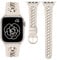 TOYOUTHS Lederarmbänder kompatibel mit Apple Watch Armband 41/40/38/42mm Damen, Elegant Dressy Leder Armbänder mit Ausgehöhltes Kettenarmband für iWatch 10/9/8/7/6/5/4/3/2/1/SE, Polarstern/Polarstern