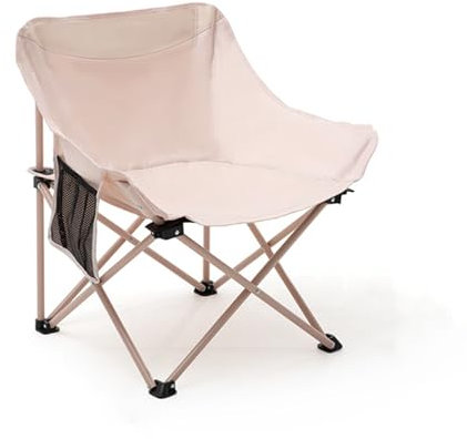 Walkervo 2-in-1 Tragbarer Klappbarer Campingstuhl Strandliege Klappbar Leicht Gepolstert Mit Lehne Fußstütze Getränkehalter Aufbewahrungstasche Strand Klappstuhl 2er Set Belastbar 120 Kg,Pink