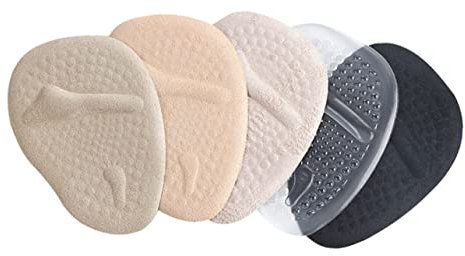 minkissy 5 Paar Gel Mittelfußpolster Damen Vorderfußkissen Schmerzlinderung Gel Einlagen Atmungsaktiv Elastisch Für Flache Schuhe Halbschuhe Und Absätze Transparent Und Stoff