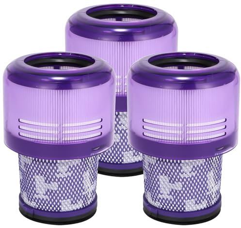Filter für Dyson V12,Vakuumfilter Ersatz für Dyson V12 Detect Slim Absolute Filter Total Clean Extra Fluffy Motorhead Complete Akku Staubsauger,Waschbarer Filter Ersetzen Sie Nr.971517-01,3 Stück