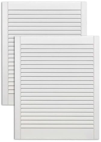 ben+camilla.com 2-er Pack/Zwei Stück Lamellentüren 720 x 594 x 21 mm weiß seidenmatt mit offenen Lamellen Kiefernholz für Regale, Schränke, Möbel - EINBAUFERTIG grundiert & lackiert