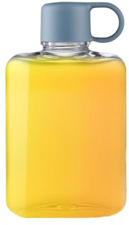Flat Water Bottle for Purse - 360ml Slim Square Travel Purse Water Cup Bottle,Tritan Travel Pocket Water Bottle for Camping, Hiking, Fitness