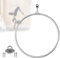 Quixnova Aerial Hoop-Set, professioneller Aerial Lyra Hoop, Single Point Aerial Hoop aus Edelstahl, 2,5 cm Rohrdurchmesser, Aerial Yoga Hoop für Zuhause, Fitnessstudio, Vereine,90cm