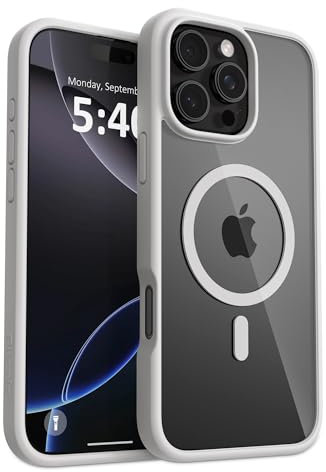 Phonic EchoTech for iPhone 16 Pro Case Compatible with MagSafe [3M Military-Grade Drop Protection] Triple Layered Slim Stylish Protective Case Compatible for iPhone 16 Pro 6.3 inch (Cool Grey)