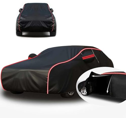 Autoabdeckung Winter, Auto Halbgarage Für Seat Alhambra,Auto Abdeckplane, Autoabdeckung Wasserdicht, Autogarage Abdeckung, mit Reflektierenden Streifen-xhc172