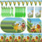 MIFKLMV 62 Pcs Set di Stoviglie per Feste a Tema Re Leone, Decorazioni da Tavola per Feste Re Leone, Set di Decorazioni per Feste, Decorazioni da Tavola, Forniture per Feste per Bambini