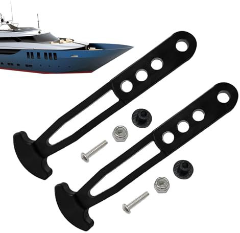 Monozoz Boat Telescoping Ladder Rubber Strap,Sturdy Ladder Strap - Latch Band with 4 Adjustable Mounting Holes for Ships Speedboats