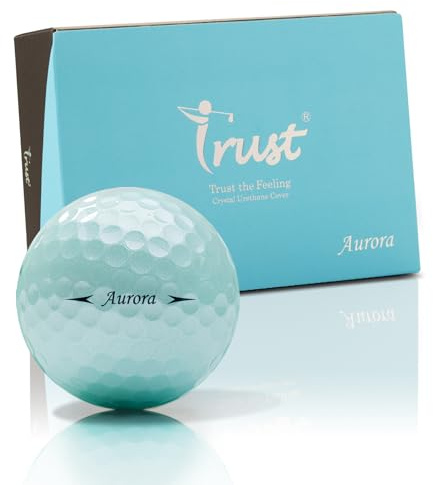 Trust Golf Balls Aurora | Tour-Level Performance | Stand Out | Maximum Distance | Straight Flight | Stopping Power | Crystal Urethane Cover for Ultimate Control (12/48 Balls)