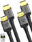 Silkland 10K 8K HDMI 2.1 Kabel 2m, 2Pack Zertifiziertes HDMI®Kabel 4K@144Hz/120Hz 8K@60Hz, eARC, HDR10, Dolby Atmos, 48Gbps, HDCP2.3 für HDTV/Soundbar/PS5/Blu-ray/Switch/Beamer/Laptop/Display/TV Box