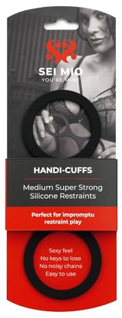 Sei Mio - Medium Silicone Handcuffs for Bondage and Role Play - Flexible and Comfortable Restraints for BDSM Exploration - Perfect Addition to Your Collection of Sex Toys and Accessories