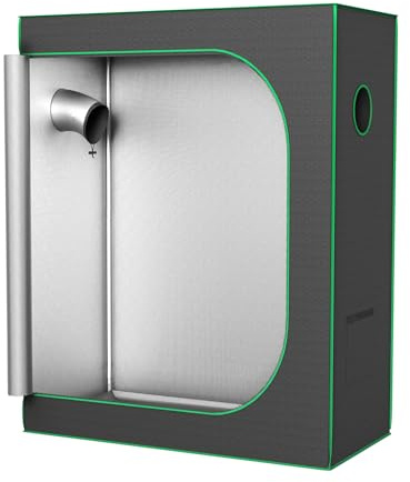 YUENFONG Growzelt Grow Tent Grow Zelt für Pflanzen, Zuchtzelt Growschrank Gewächshaus Box, Indoor Growbox Growroom für Pflanzen Blumen Gemüse, 120×60×150cm