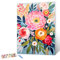 gelrovaled Peinture par Numéros pour Adulte, Peinture Acrylique pour Adultes Enfants débutants Facile sur Toile 30×40 cm avec peintures et pinceaux, Flower 03(Avec cadre)