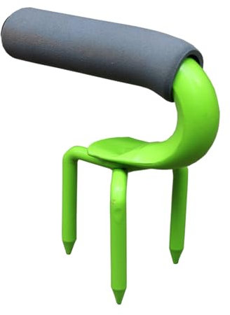 Grubber mit 3 Zinken Klein Gartenkralle mit Rutschfester Griff, Blumenkralle Kleingrubber Hand Kultivator Gartenhacke Handgrubber Blumenharke Jätegrubber Gartenwerkzeug, zum Boden Auflockern (Grün)