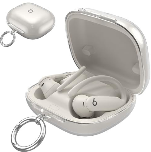 Custodia in TPU per Beats Powerbeats Pro 2 con portachiavi, custodia protettiva anti-smarrimento e antiurto per Powerbeats Pro2 2025, resistente e di facile accesso, accessori per cuffie per uomo