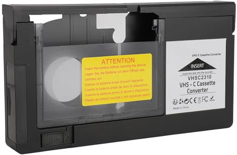 Adattatore a Cassetta VHS-C, Convertitore a Cassetta VHS Motorizzato, Compatibile con i Nastri S-VHS-C e per S-VHS, Non Compatibile con MinIDV da 8 Mm per Hi8