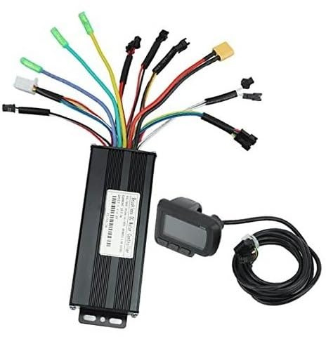 MEXWLOP 30A 3-Modus-Sinus-Controller-LCD-Display-Kit, Aluminiumlegierung 24V 36V 48V 1000W 1500W Controller, for Elektrofahrrad-Scooter Brushless Scooter Controller