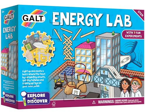 GALT Energy Lab – Kids Science Kit with 7 Fun, Hands-On Physics Experiments | Explore & Discover Children's Science Sets – National Curriculum STEM Toys & Educational Toys for 8+ Year Olds