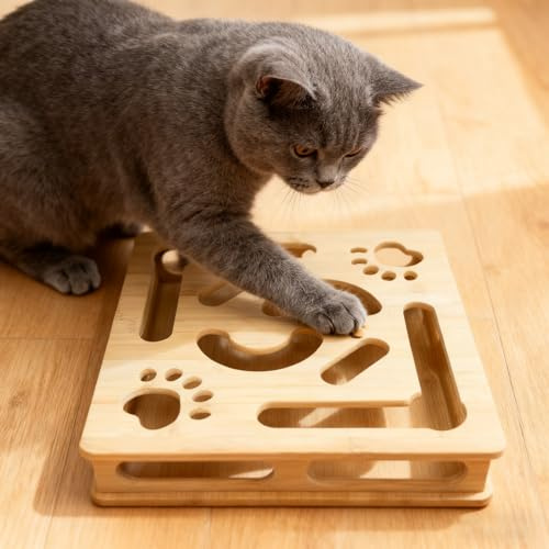 Generisch Interaktives Katzenspielzeug & Leckerli-Spender - Intelligenzspielzeug zur Selbstbeschäftigung, Fummelbrett für Katzen, langsames Fressen & Beschäftigung gegen Langeweile (Stil 5)