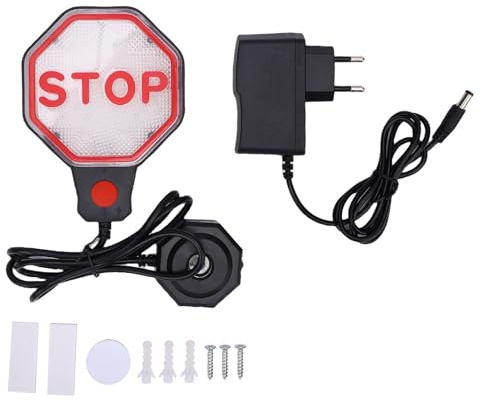 Srliya Einstellbarer Garagen-Parksensor, LED-Stoppschild, Parkassistent mit Rot-gelb-grüner LED-Anzeige