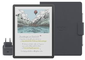 Amazon Kindle Scribe Colorsoft 64 Go (Graphite) + Stylet Premium + Étui à rabat en cuir premium (Graphite) + USB-C Chargeur