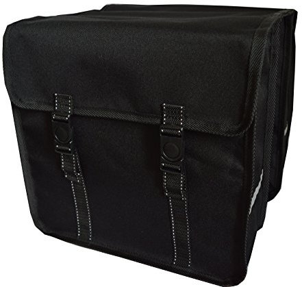 Beluko FAHRRADTASCHE 26 28 Erwachsene Satteltasche Gepäckträgetasche Doppel 2x15l / Einzelne 1x15l (17. Duo - Schwarz)