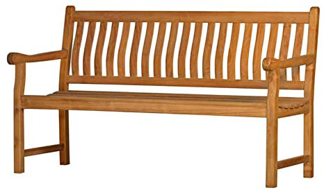 Kai Wiechmann Teak Gartenbank 160 cm 3-Sitzer Massivholz Premium wetterfest