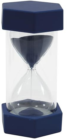 TimeTex Sanduhr, 12 cm hoch, 6,5 cm Durchmesser, 15 Minuten, X-Groß, Blau