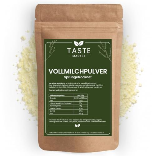 2 x 500 g helmjölkspulver | 26 % fett | spraytorkad mjölk | mjölkpulver helmjölk | perfekt för resor och nödreserver