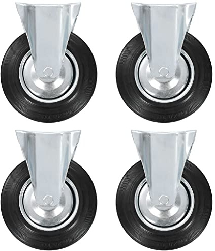 vidaXL Fixed Casters 4 pcs 200 mm