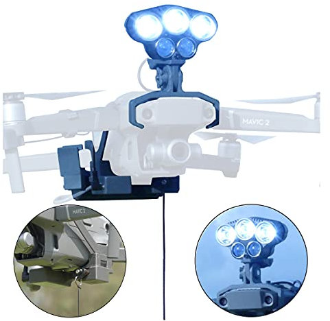 Professional Release and Drop Plus Device with LED Light Searchlight Bundle for DJI Mavic 2 Zoom/Pro/Enterprise/Dual, for Drone Fishing, Bait Release, Search & Rescue, Payload Delivery, Fun Activities