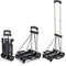 APOXCON Faltbarer Trolley Handkarre 40,8 kg Kapazität Aluminiumlegierung Tragbar 2 Räder Mini-Wagen für Zuhause Büro Einkaufen Reisen Verwendung Kompakt Leicht Gewicht