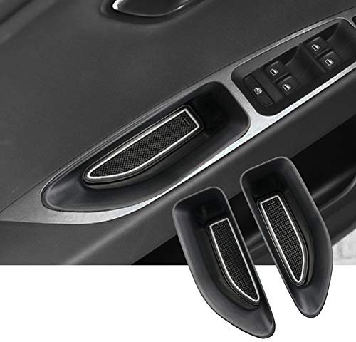 CDEFG [2 Stück] Seat Leon 5F mk3 Auto Vorderseite Türgriff Aufbewahrungsbox Leon 5F Autotür Innenrahmen Aufbewahrungskiste mit Gummimatten Leon 5F Zubehör
