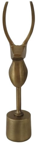 Generisch XL groß Deko Figur Metall Hirsch antik Bronze Gold Hirschkopf Skulptur Statue