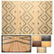 LucaHome – Alfombra bambú Uganda Ideal para Interior, Alfombra bambú para Cocina, salón, despacho, Dormitorio con Cenefa, Alfombra de bambú Antideslizante (Grecas, 60x90cm)