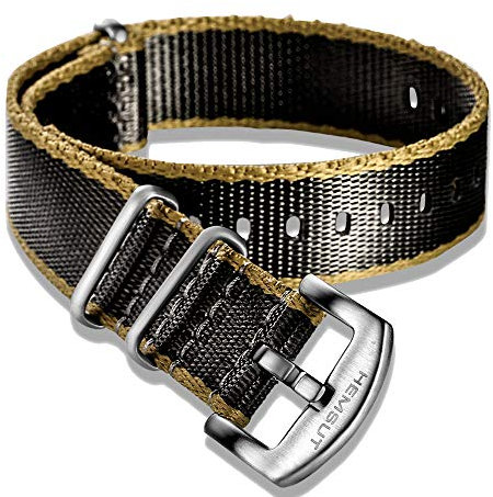 torbollo Military Ballistic Nylon Uhrenarmband, Nato Uhrenarmband 24mm weiche Uhrenarmbänder für Männer, Sicherheitsgurt Casual Nylon Ersatz mit Heavy Duty gebürstet Schnalle