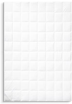 ESTELLA Bettdecke Sommer Elegance | Weiß | 135x200 cm | Bezug aus feinem Batist aus 100% Baumwolle | Füllung aus 100% weißen Gänsedaunen | Made in Germany