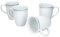 Ritzenhoff & Breker Nordic Maren Kaffeebecher 4-er Set Weiß I Tee- & Kaffee-Tasse 250 ml I Porzellan-Becher mit Henkel I hochwertiges Marken-Porzellan mikrowellengeeignet & spülmaschinengeeignet
