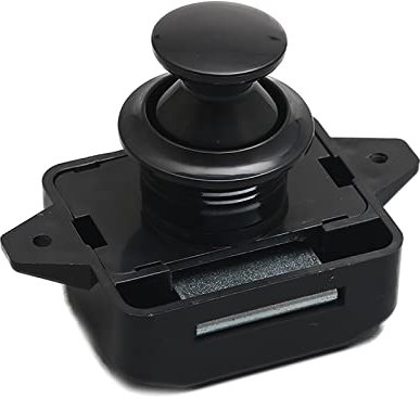 PHASFBJ 1 Stück Druckknopf-Schlösser für Schränke, Schubladen, Boote, Tische, Keyless-Schrank Metall Push Button Drehknopf Schloß,Schwarz