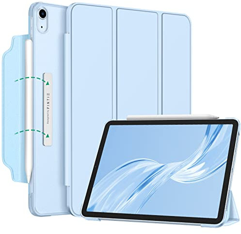 Fintie Funda SlimShell para iPad Air 11 Pulgadas 2025(M3)/2024(M2), Funda iPad Air 5ª Gen(2022)/4ª Gen(2020) 10.9 - Cierre magnético, Ligera de pie con Cubierta Trasera esmerilada-Azul Claro