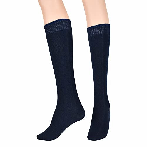 6 Paia - Calze Gambaletti Invernali da Donna Morbide Vari colori - Ultra Soft - Adatti alla stagione invernale - Taglia Unica 35/41 (35/41, Blu)