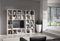 MARCA DESIGN - Libreria con Porta TV in Legno LPH 261x218x30 cm - Mobile Libreria Da Parete con 24 Scomparti - Mobile con Vano TV 126x83 cm - Cubi Interni 40x40 cm