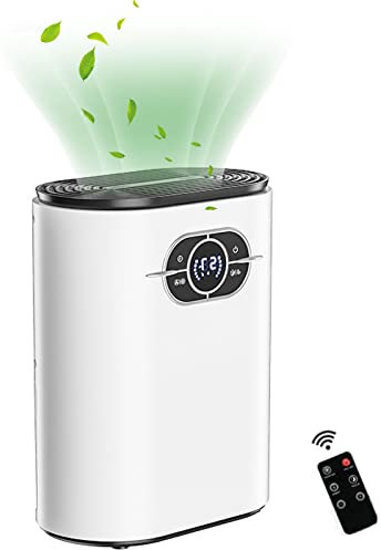 Deshumidificador de Hogar, Deshumidificadores de 1200ML, con apagado automático y función de control de humedad, Portátil y Ultra Silencioso, perfecto para Dormitorio, Baño, Sótano, Armario