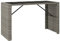 vidaXL Table de Bar et Dessus en Verre Gris 185x80x110 cm Poly rotin, Table de fête, Table de pub, Table de Bar de Petit déjeuner, Table de bistrot