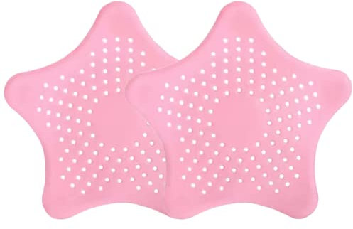 Silicona Protector de Drenaje, 2 Pcs Coladores de Drenaje de Silicona, Filtro de Fregadero de Silicona, Tapa de Drenaje de con Ventosas Fuertes, para baño Bañera Cocina Fregadero